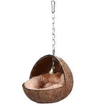 Hamster Nest Coconut Shell Sleeping Bed for Small Animals Popetpop Multi
