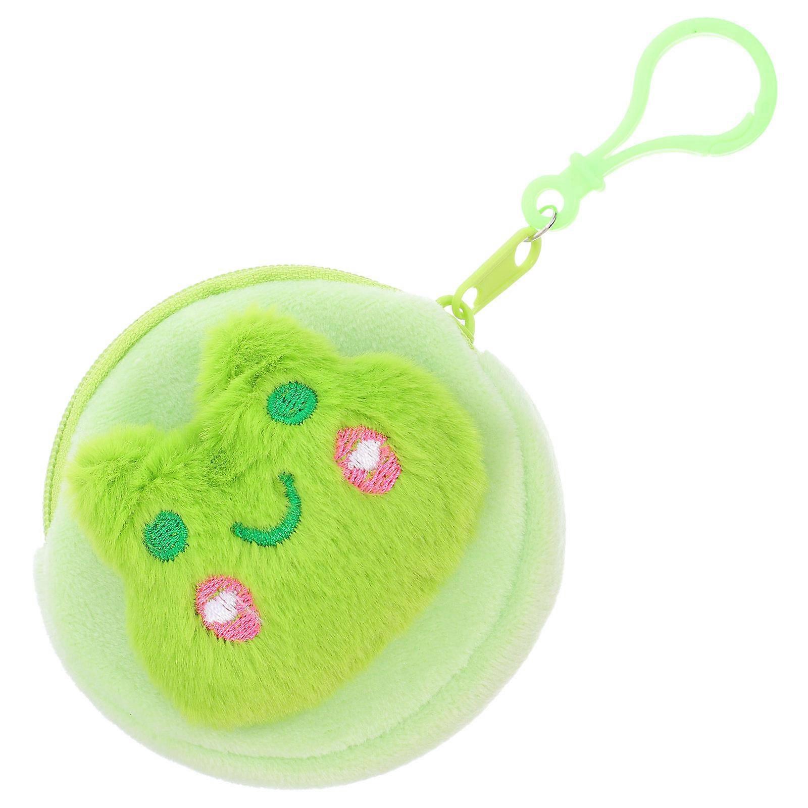 Earphone Storage Bag Cute Frog Plush Purse for Storage Multi-Functional