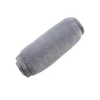 Grijze, herbruikbare microvezeldoek voor het verwijderen van make-up en het reinigen van het gezicht, voor een milde huidverzorging.