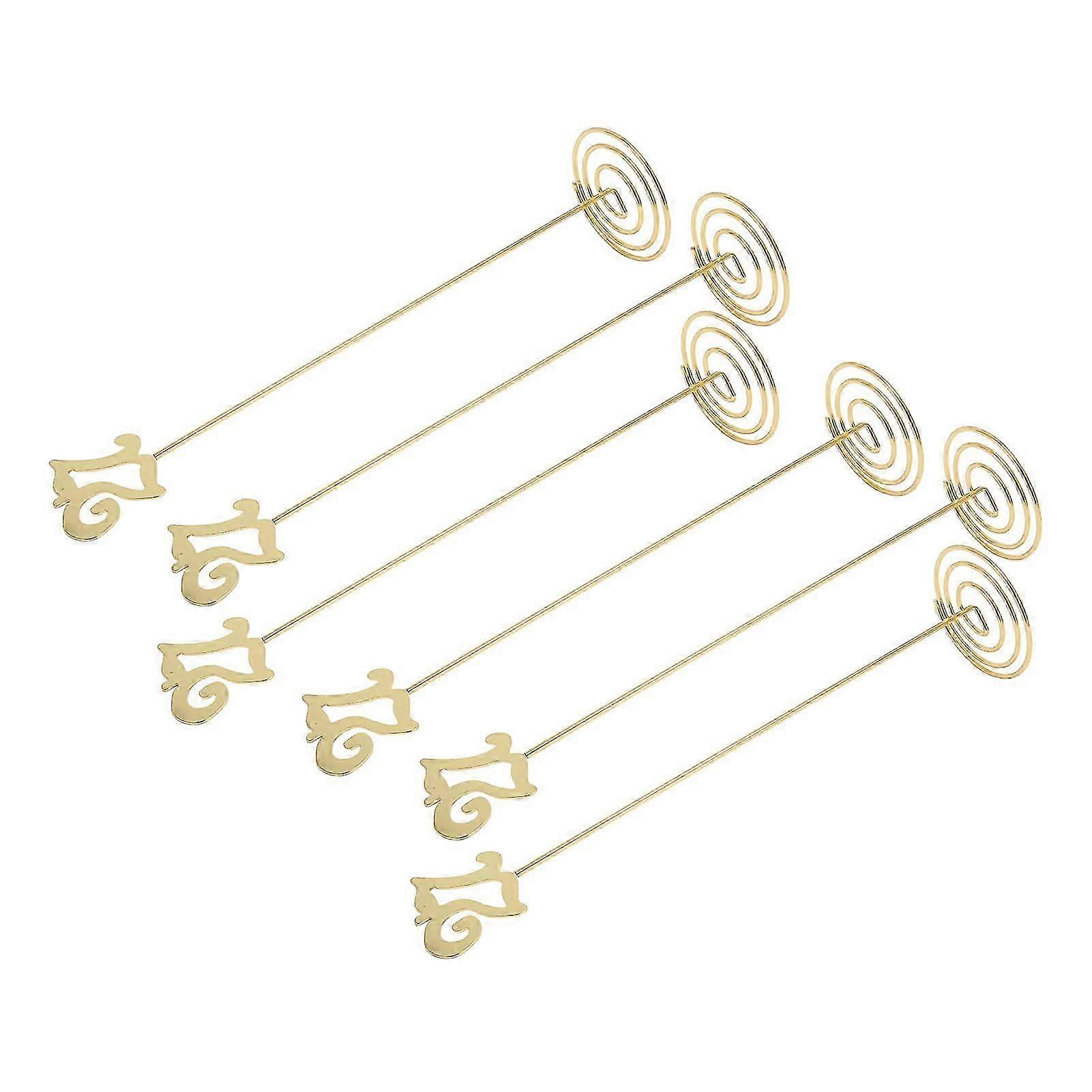 6pcs Rust Proof Metal Table Numbers with Base for Wedding Party