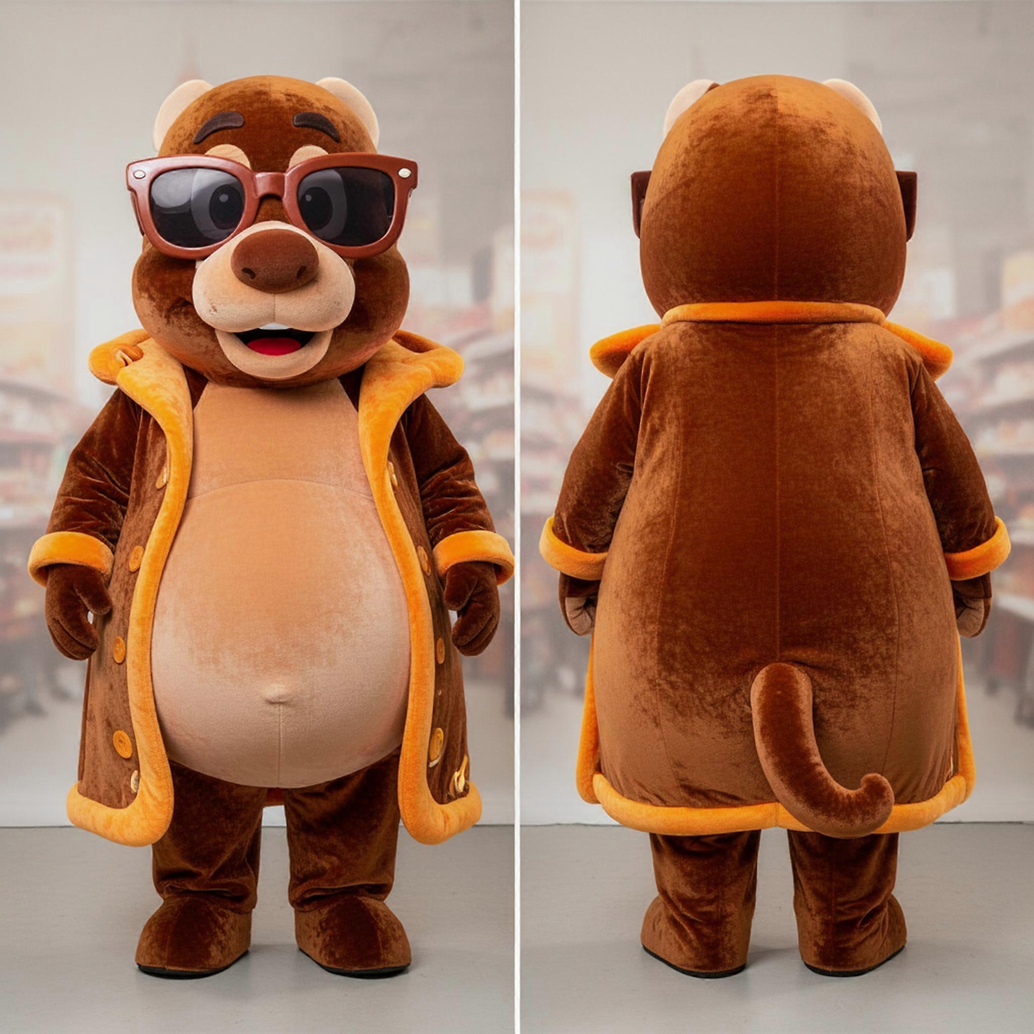 MASTICOT Brown Padded Currywurst Mascot
