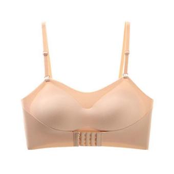 Women Padded front Buckle Lift Bras Invisible Seamless Wire-free Bandeau Bra (black)JJ