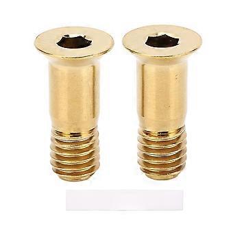 2pcs Bike Rear Derailleur Wheel Screws Pulley Guide Wheel Fixed Bolts Mountain Road Bike Accessories Parts Ti Alloy Hollow Gold
