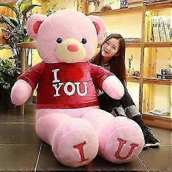 New 80/100/120cm Big I Love You Teddy Bear Plush Toy Lovely Huge Stuffed Soft Bear Doll Lover Bear Kids Toy Birthday Gift For Girlfriends