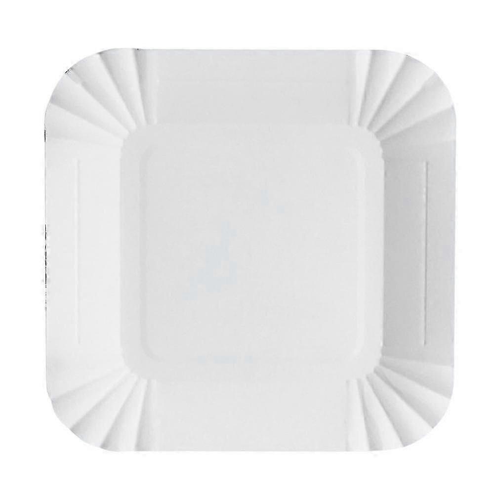 100 Pcs Lightweight Square Paper Plates