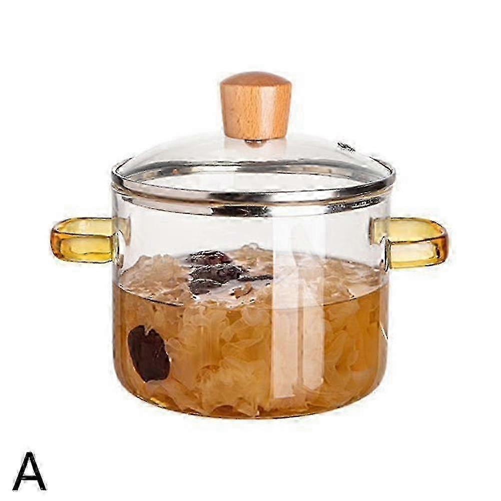 Transparent 1.6L Borosilicate Glass Pot