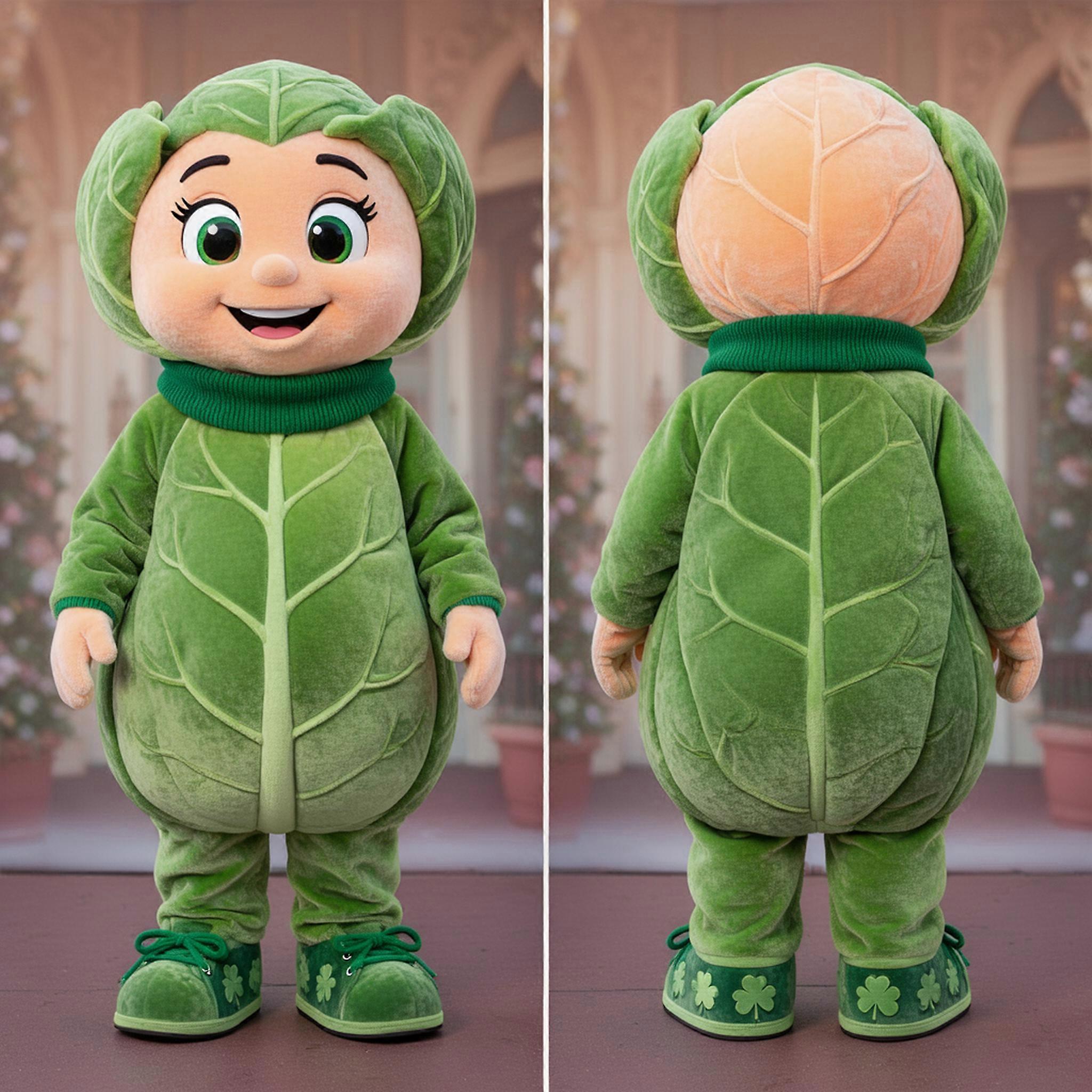 MASTICOT Peach Tinted Velvety Cabbage Leaf Mascot