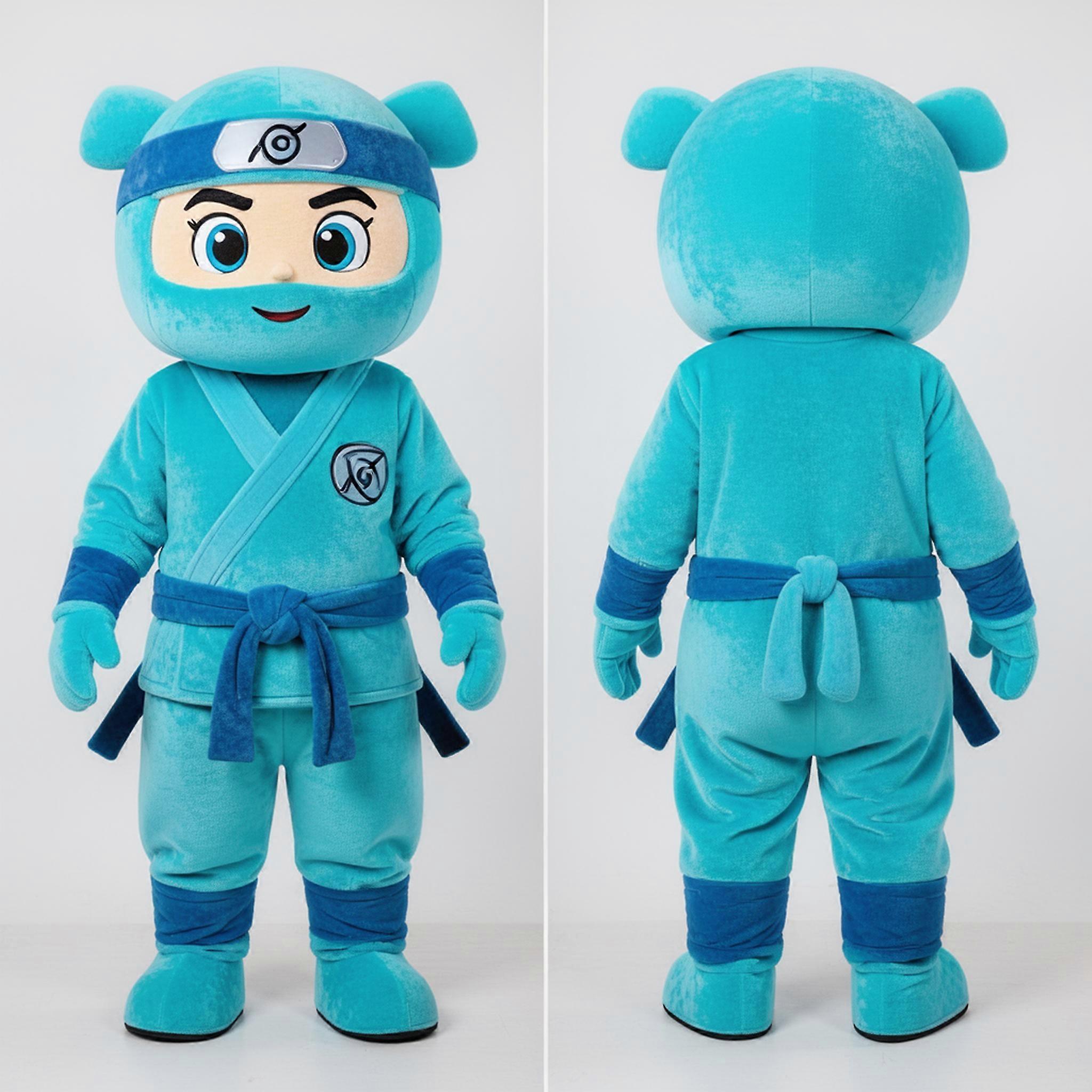 MASTICOT Cyan Agile Ninja Mascot