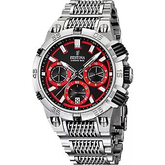 Festina Chrono Sport Quarz Analog Man Uhr mit Edelstahl Armband F16774/8