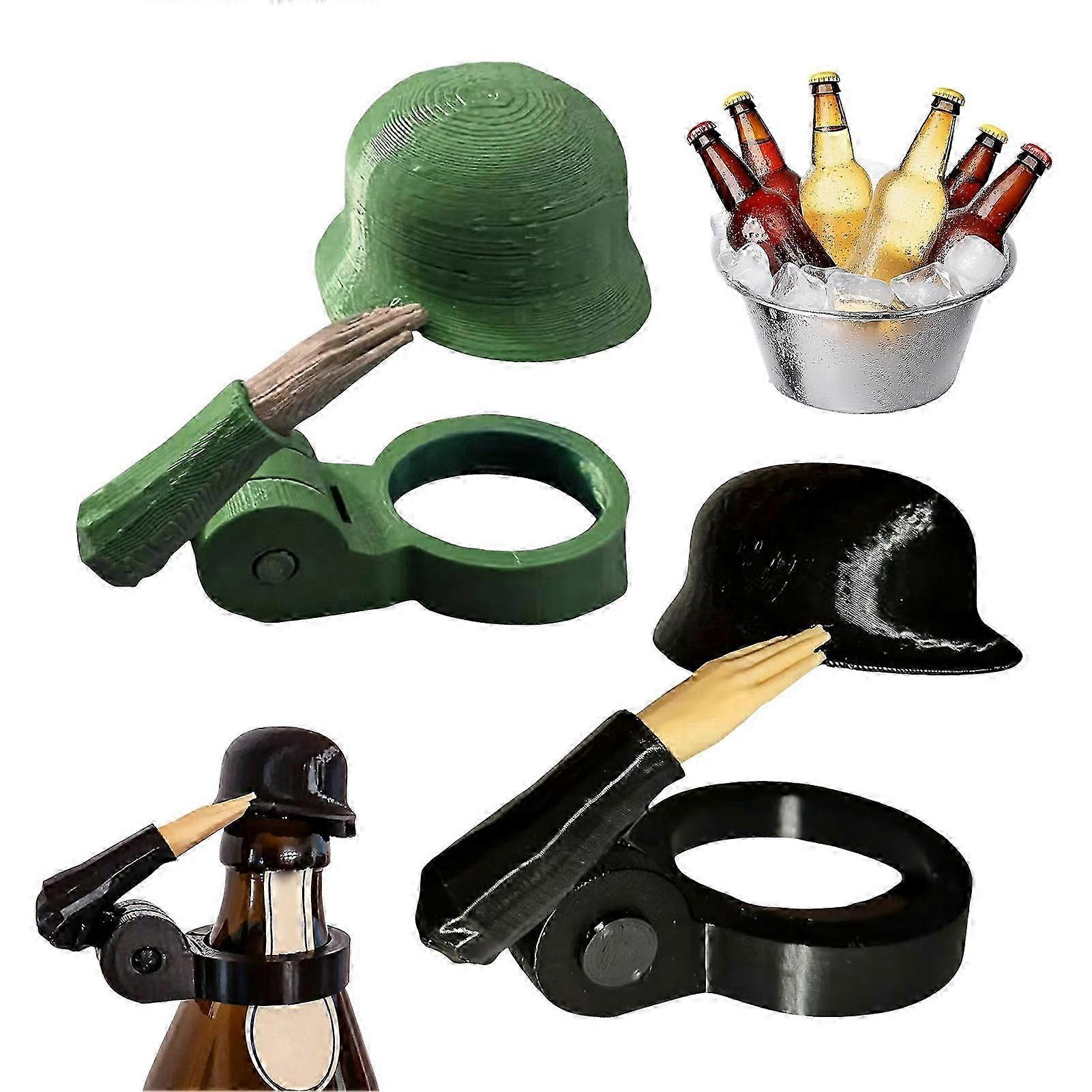 2Pcs Funny Helmet Bottle Caps Reusable