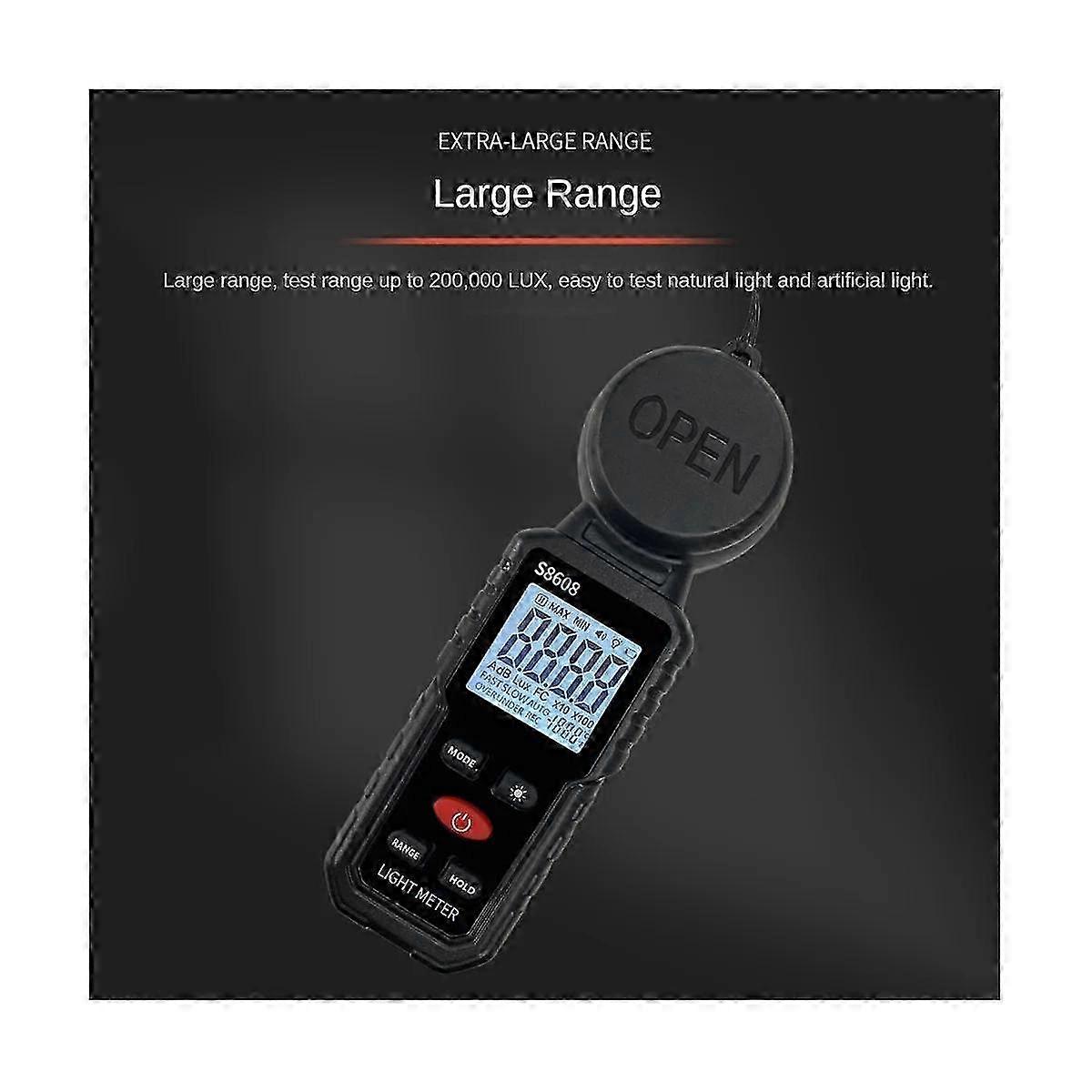 Digital Lux Meter 200000 Lux Range