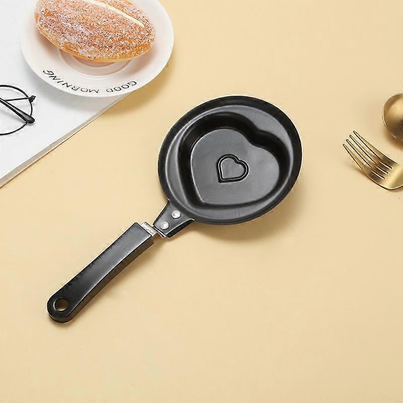 Black Cast Iron Heart Egg Pan