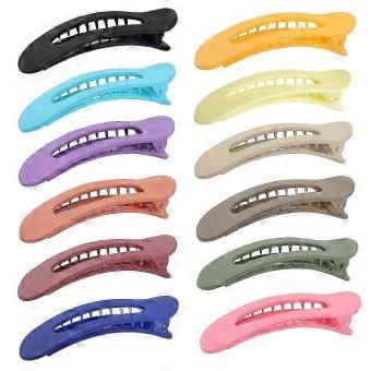 12 Pack Non-Slip Crocodile-Style Hair Clips compatible with Women with Inner Teeth Suitable compatible with Thin to Thick Hair