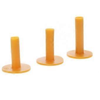 set van 3 rubberen range tees 60, 70, 80 mm voor golf