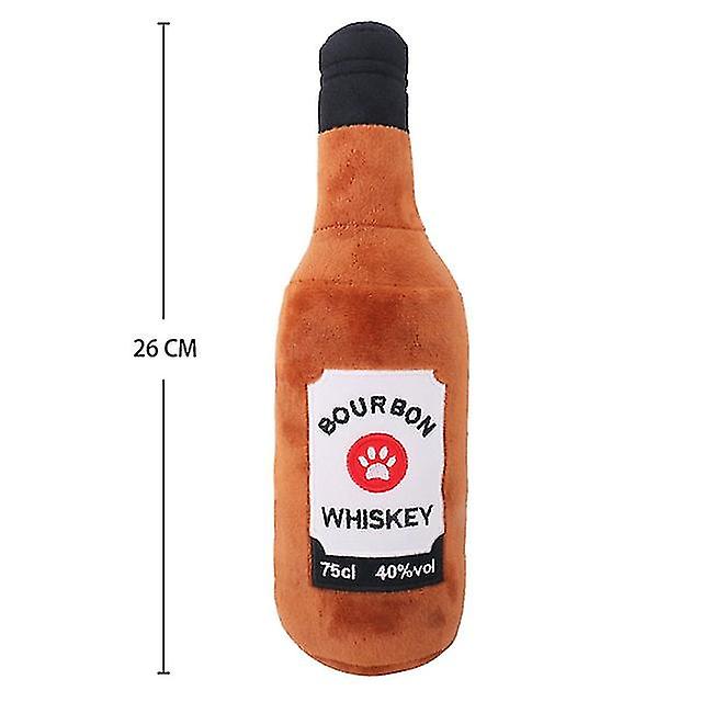 クリエイティブ犬のおもちゃぬいぐるみ満たされたシャンパンワインボトルシェイプおもちゃペットキーキー一口耐性クリーンチューおもちゃペット用品