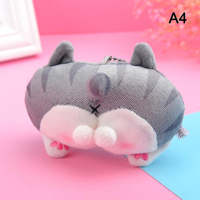 Kawaii Plush Keychain Toys Funny Corgi Cat Butt Stuffed Animals Toys Cute Backpa