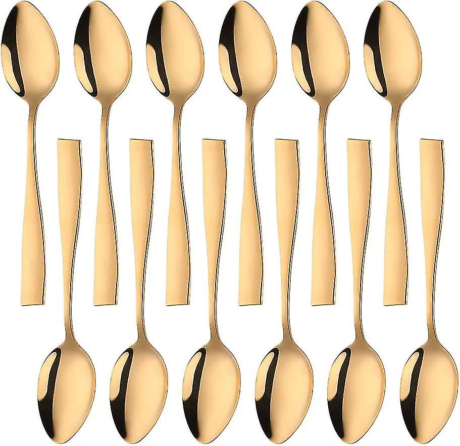 Dessert Spoons, 12-pack, Gold