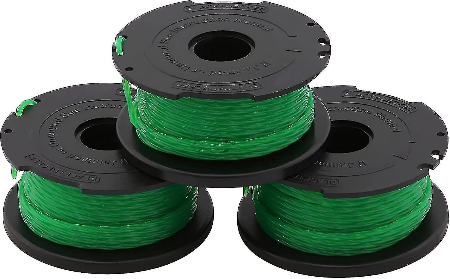 3 Replacement Spools For String Trimmer, Automatic Unwinding Spool, Nylon Heavy Duty