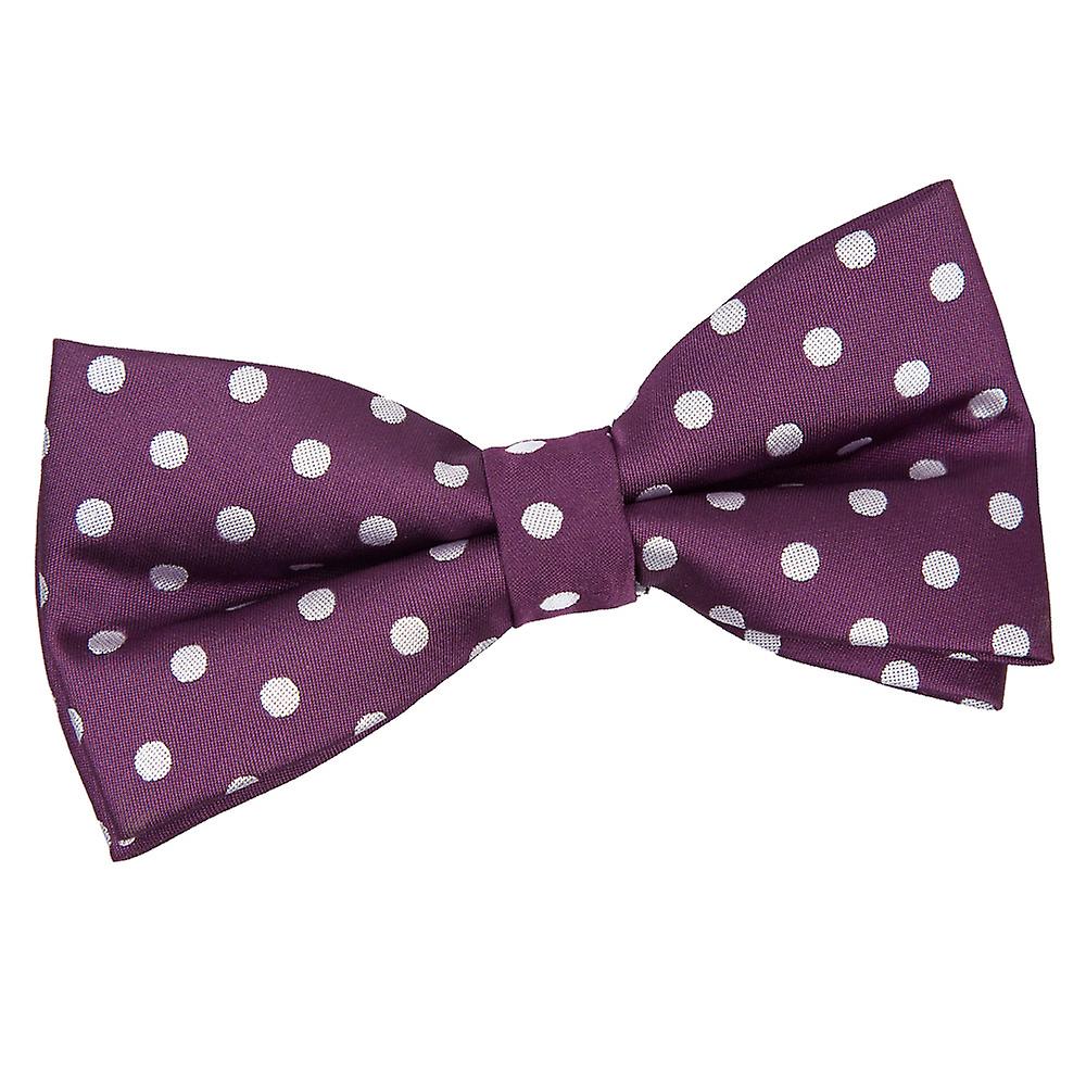 Purple Polka Dot Classic Pre-Tied Bow Tie