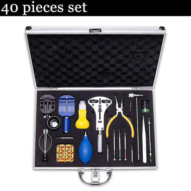 40pcs Watch Repair Tool Kit Watch Link Pin Remover Shell Opener Spring Bar Remover Watch Battery Replacement Strap Needle Set
