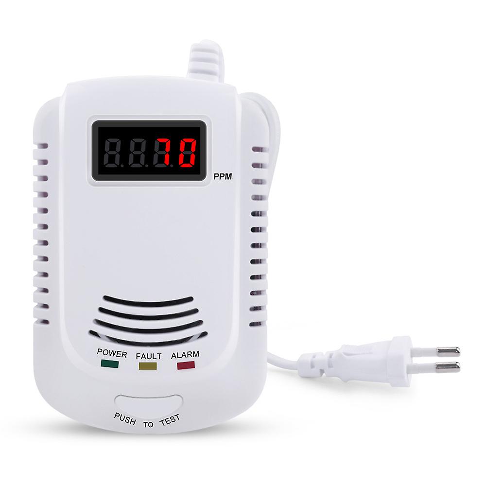 Gas Leak Detector Analyzer Carbon Monoxide Sensor LCD Digital Displayer Natural Gas 2 in 1 Alarm Sy