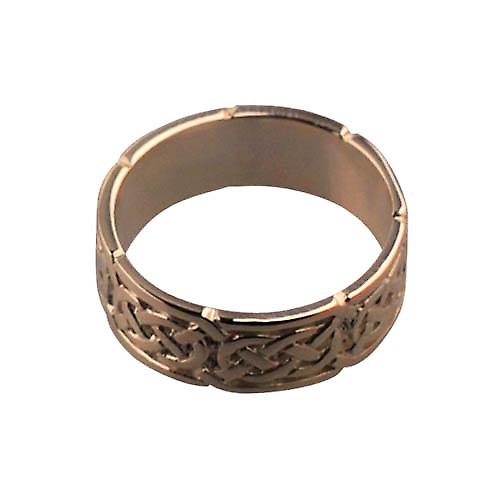 9ct Rose Gold 6mm Celtic Wedding Ring Size Q