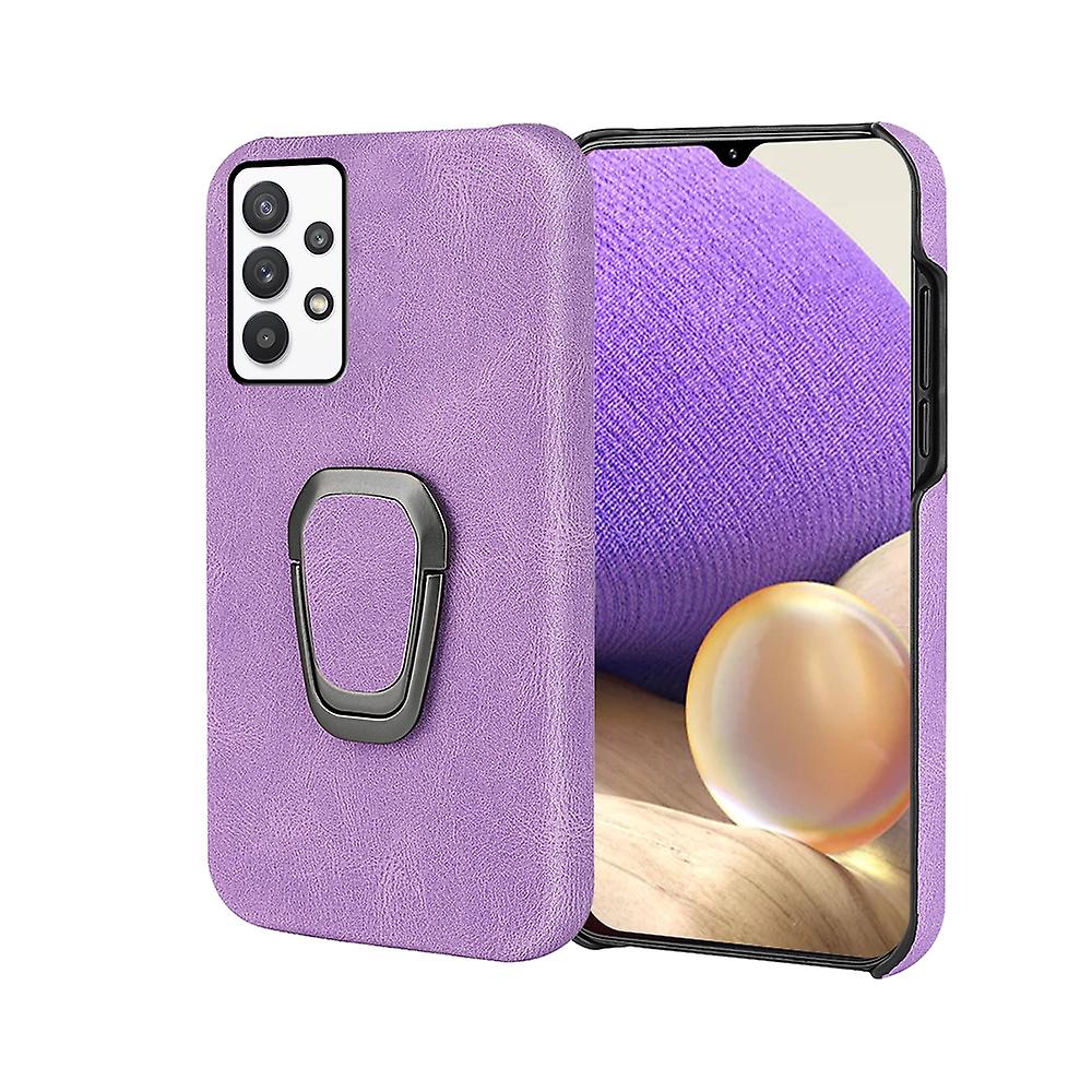 Ring Holder PU Phone Case For Samsung Galaxy A32 5G / M32 5G