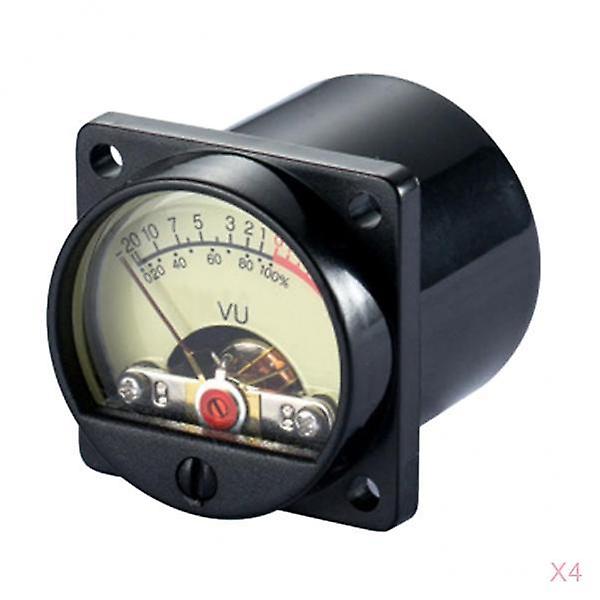 4 Stück Vintage Analog VU Meter Audio Level Verstärker mit Hintergrundbeleuchtung Hohe Präzision
