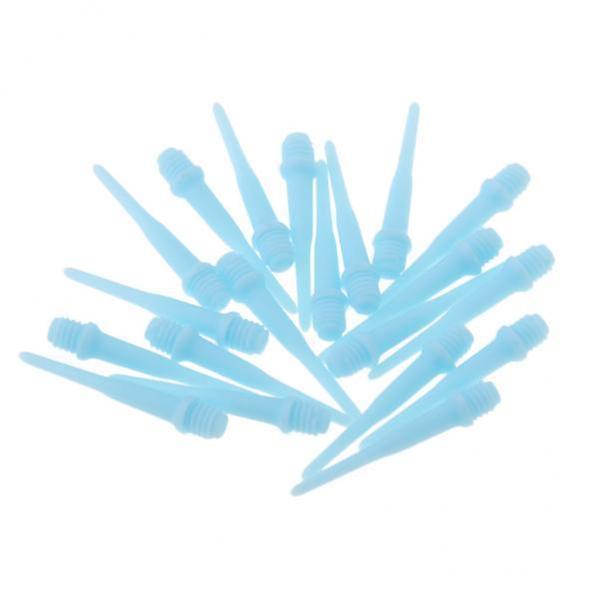 6x20 Pieces Soft Nylon Tips Points Replacement for Electronic Dart 25mm Blue