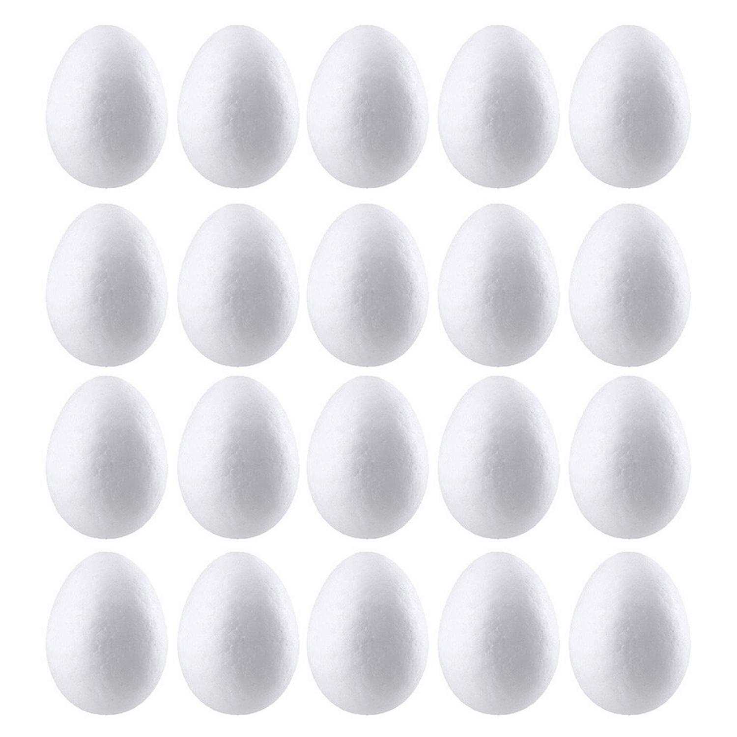 20Pcs/Bag Convenient Foam Egg Easy Use Polystyrene Styrofoam DIY Easter Simulation Egg for Festival