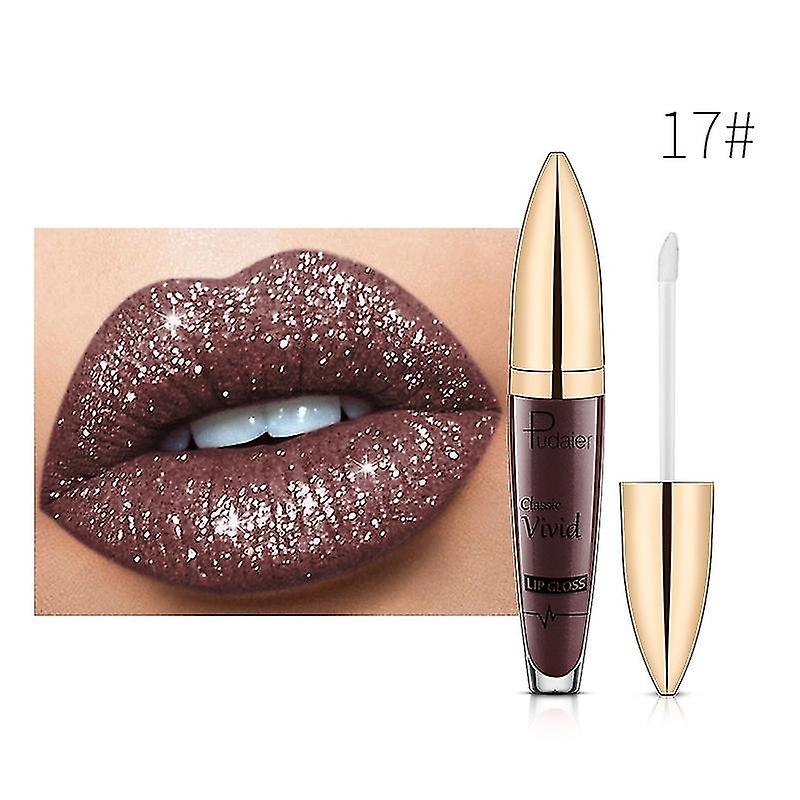 18 Colors Shiny Lip Gloss For Women Long Lasting Matte Glitter Liquid Lipstick Diamond