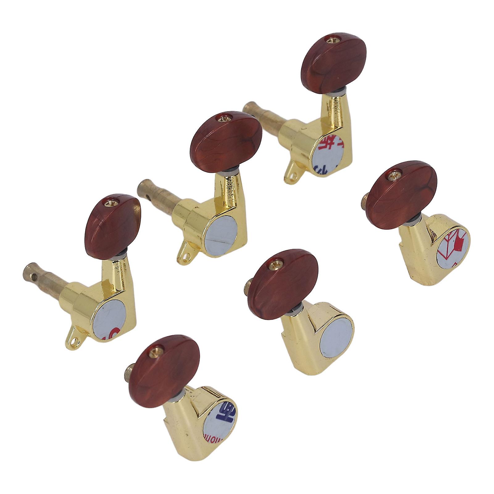 Guitar String Tuning Keys Pegs Machine Heads Locking Tuners 3R 3L Beveled Closed Oval