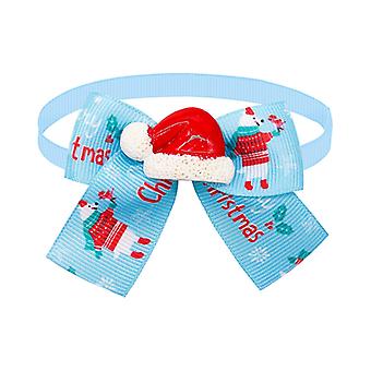New Christmas Santa Claus Doll Pet Dog Cat Bow Tie Accessories Adjustable Collar