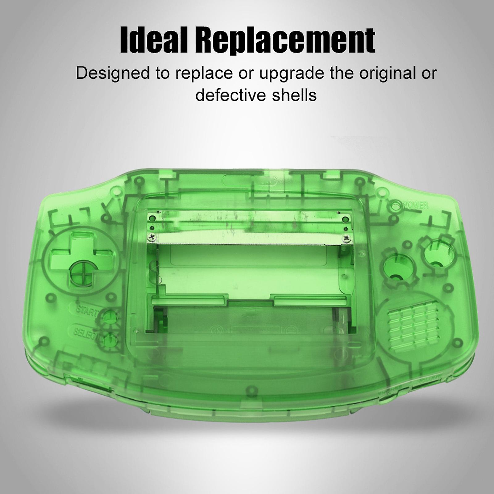Transparent Green Housing Shell Kit for GBA 14x9x2.8cm Replacement