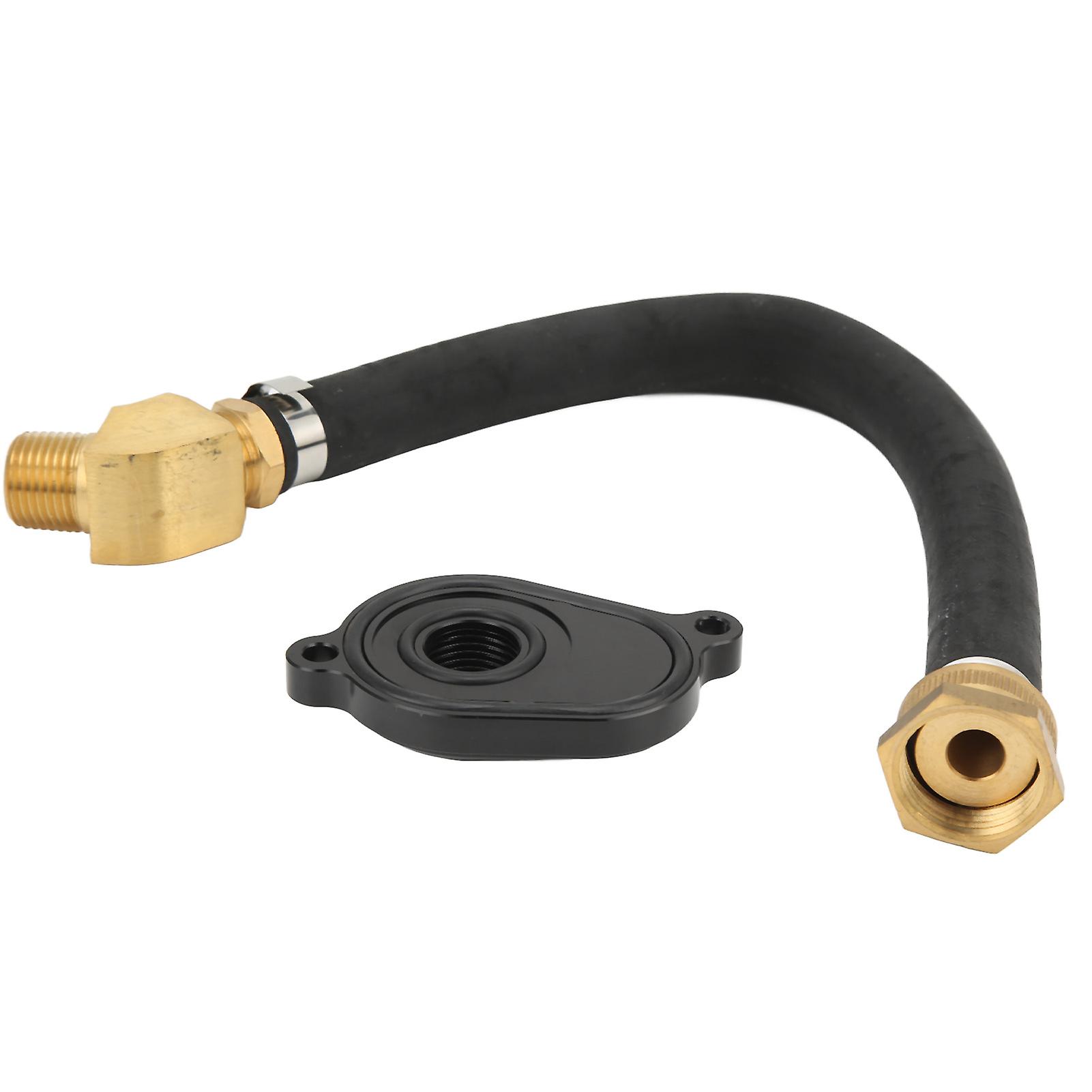 Oil Cooler Flush Kit with Aluminum Anodize Adapter Replacement for Ford Powerstroke 6.0L 2003‑2010 