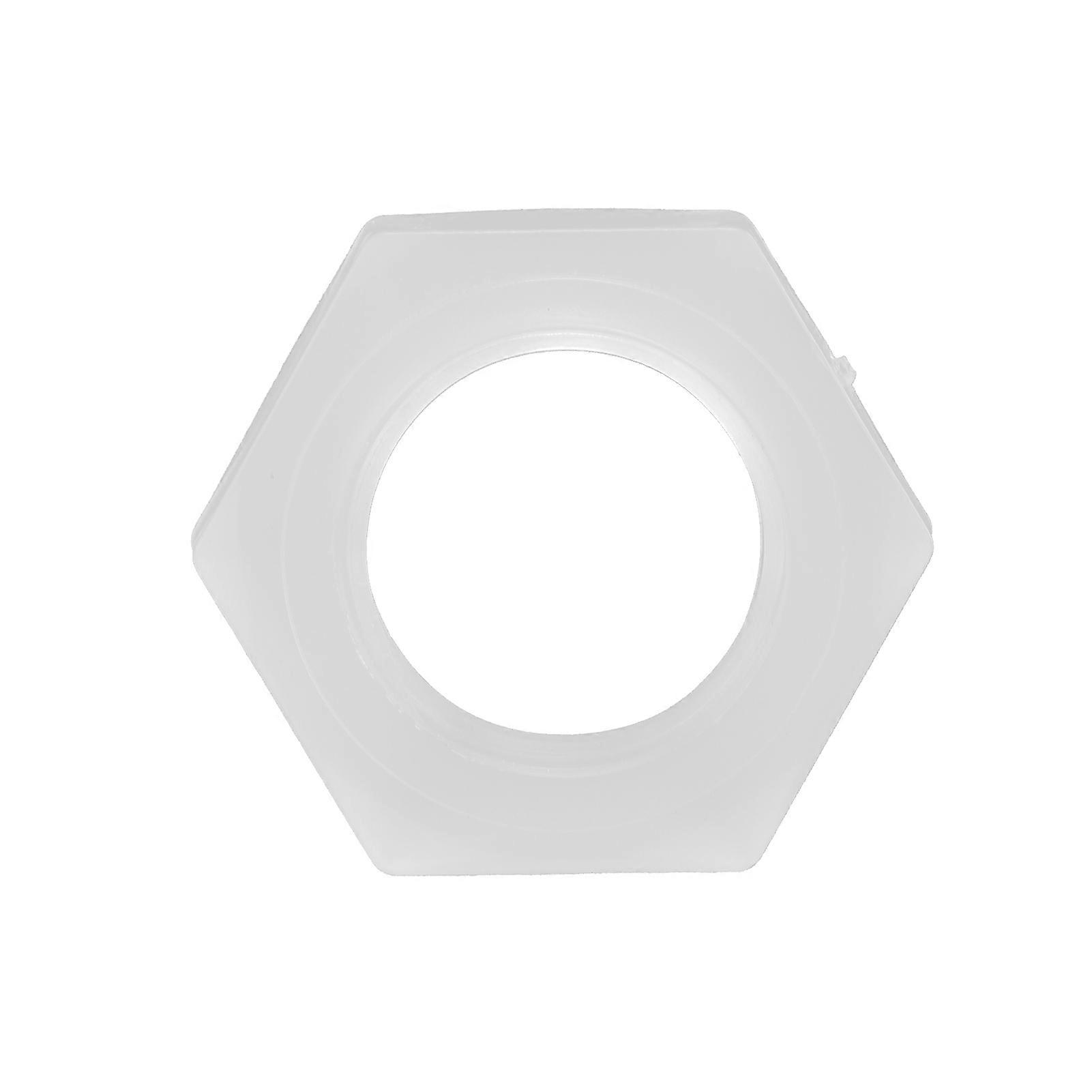 50Pcs Hex Nuts Plastic Environmental Protection Corrosion White Resistance Hexagonal Nuts for Industrial AccessoriesM16