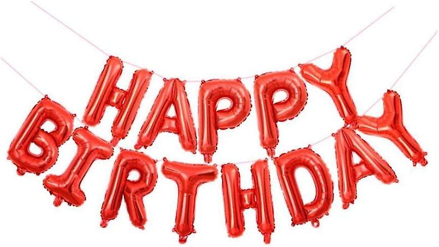バルーンバースデーパーティーレッドバナー/レッドハッピーバースデーバナー/レッドバルーンハッピーバースデーバナー/