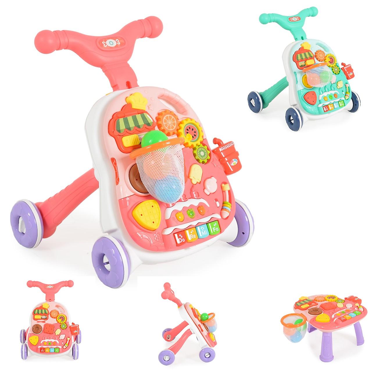موني بيبي ووكر 2 في 1 سلة ، وظيفة الموسيقى ، طاولة لعب ، كرات ، مركز لعب
