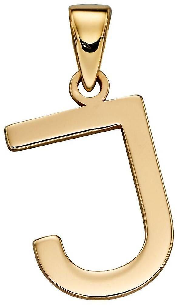 Elements Gold J Pendant - Gold