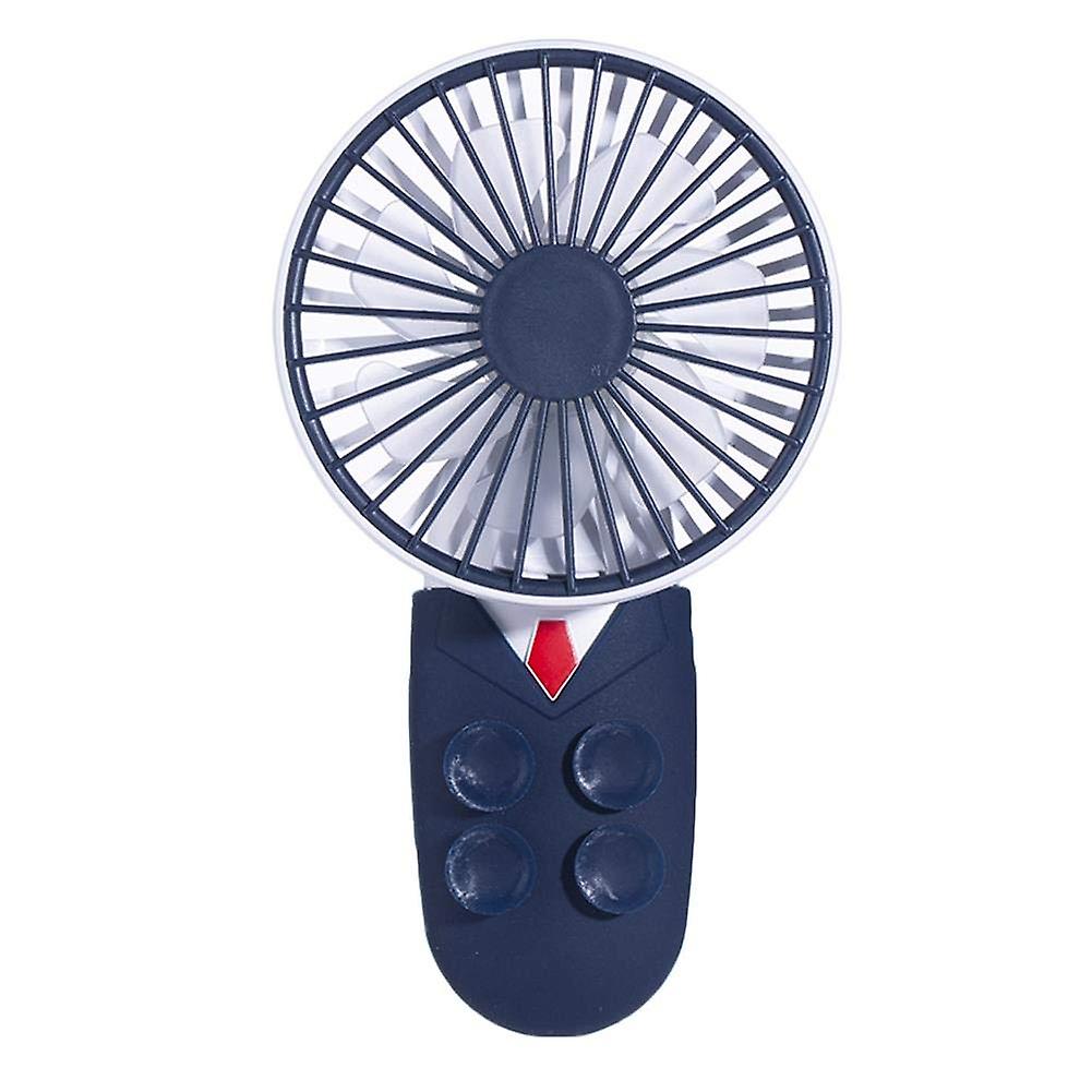 Cartoon Mini Handheld Fan with Suction Cup (Blue)