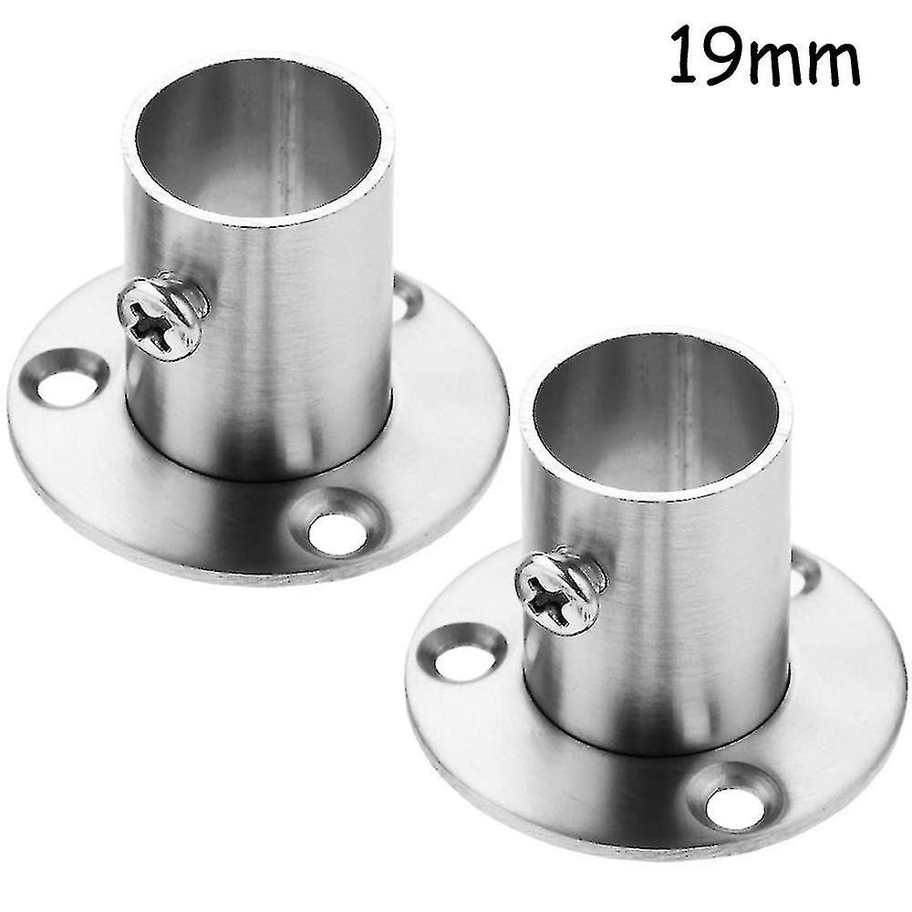 2 stykker rustfritt stål rund rørbrakett, med skruer