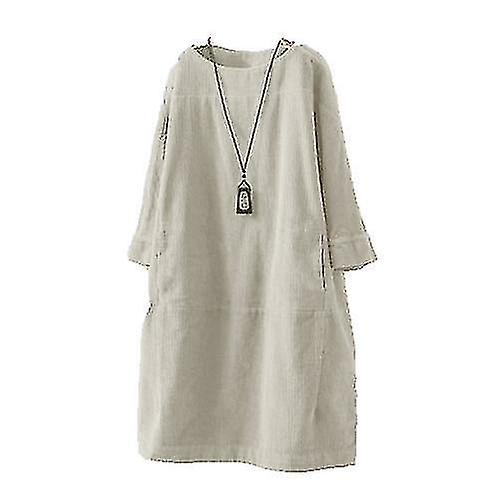 Urban Casual Femme Col Rond A-line Robe Robe