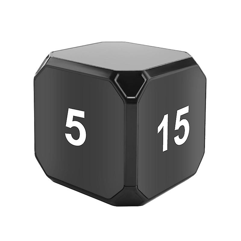 Cube-Timer Kitchen Timer Sensor Flip Meditation Timer Management and Countdown 5-15-25-45 Min(Black)