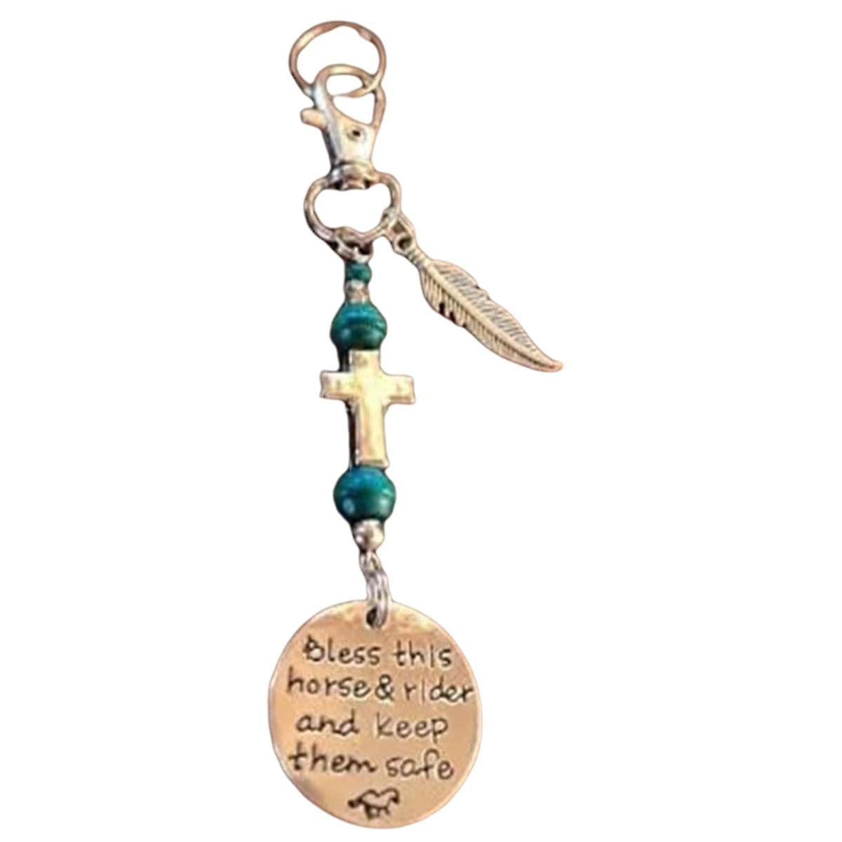 Saddle and Bridle Charm Clip, Saddle and Bridle Charm Clip, Leather Saddle Rope Clip, Blessing Decoration A