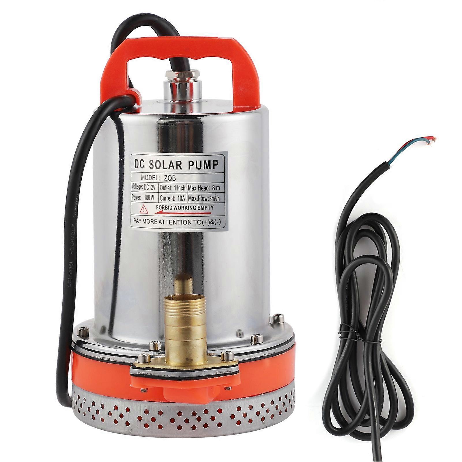 Submersible pump solar-powered, pool cleaning