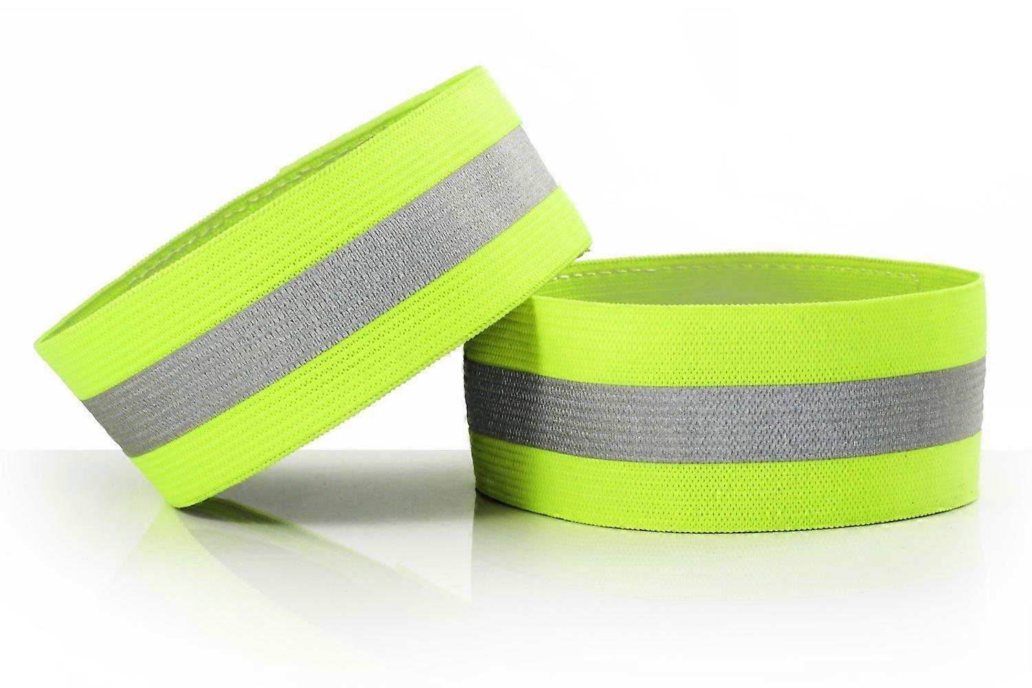 4 Pack High Visibility Reflective Ankle Straps for Running, Cycling, Dog Walking, Jogging, Night Activities for Adults and Kids