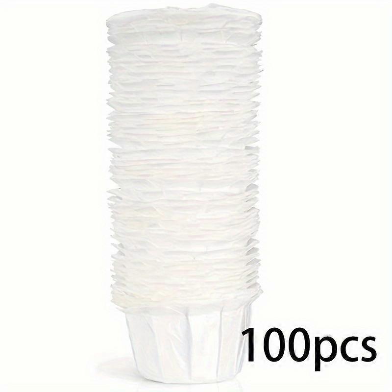 キューリグ製シングルカップ醸造所用100パック1プライ使い捨てコーヒーフィルター、再利用可能なKカップフィルターと互換性あり、紙素材