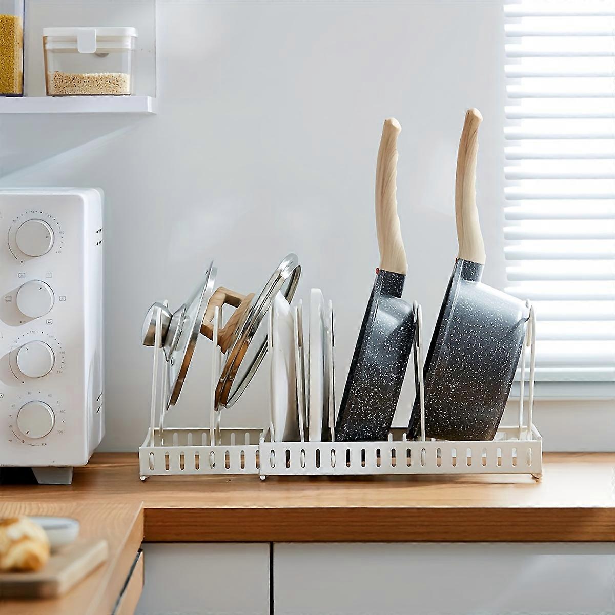 Hyllor för bänkskivor/skåp/under diskhoar etc., utdragbar köksutrustning, grytförvaringshyllor, skärbrädor, hyllställ för grytlock, diskförvaringsställ