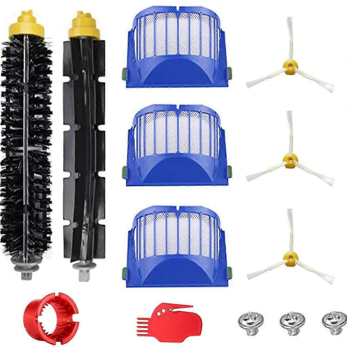Sweeping robot accessories - (3 triangular edge brushes+3 filters+1 set of main brushes+1 blade+1 cleaning cylinder)