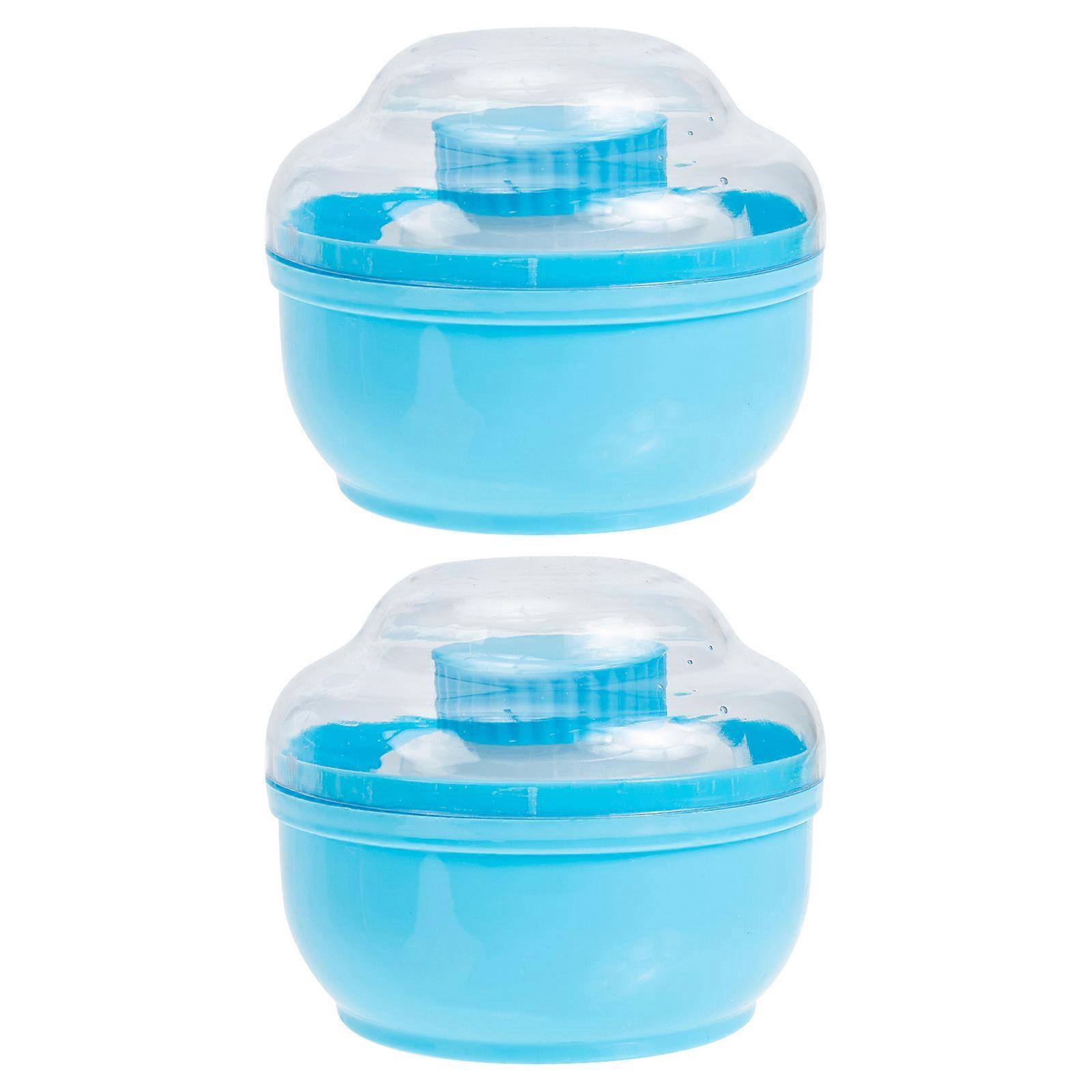 2 ensembles de houppette de talc pour bébé houppette de houppette pour bébé avec boîtes de rangement
